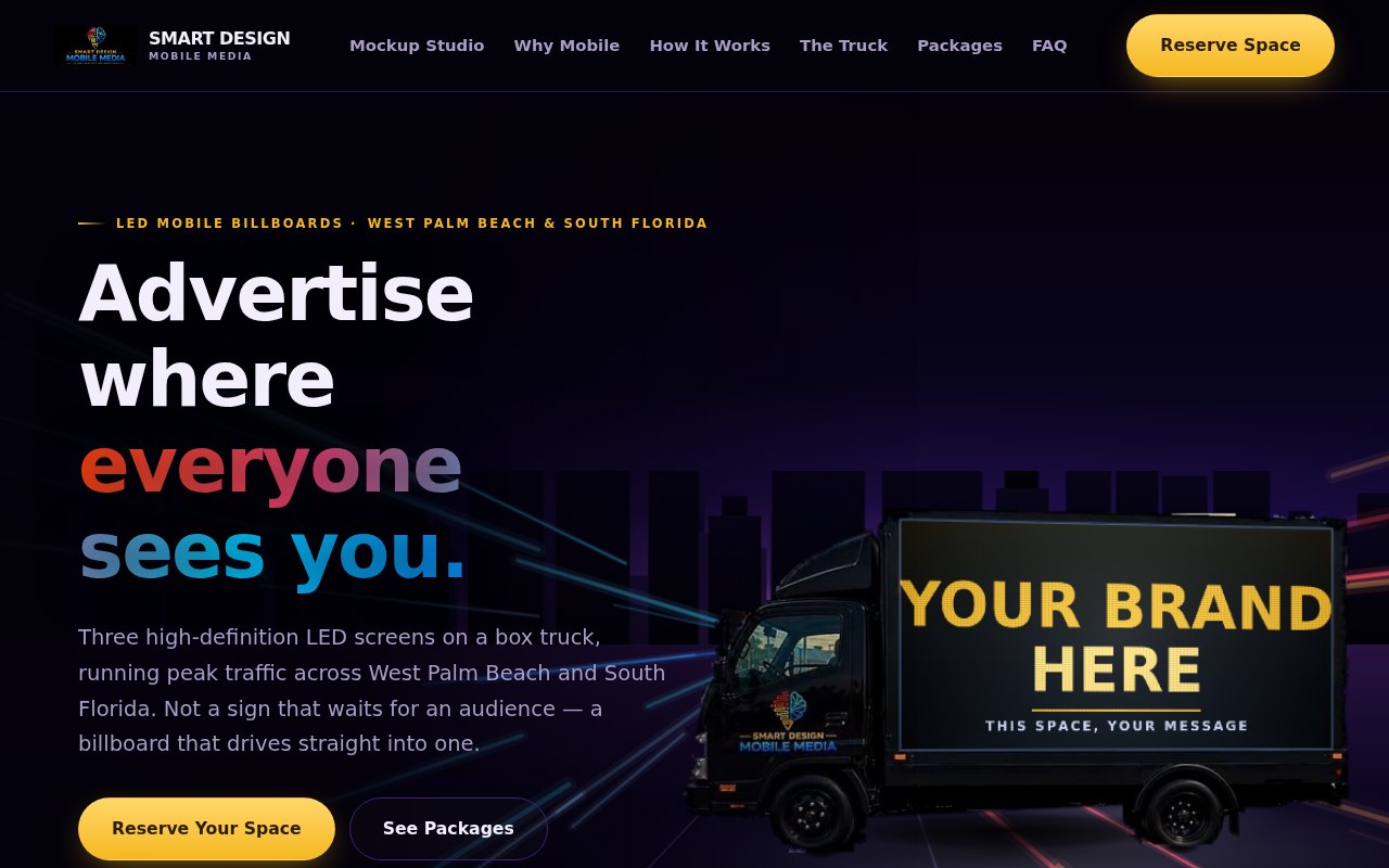 Smart Design Mobile Media - LED mobile billboard advertising in West Palm Beach and South Florida